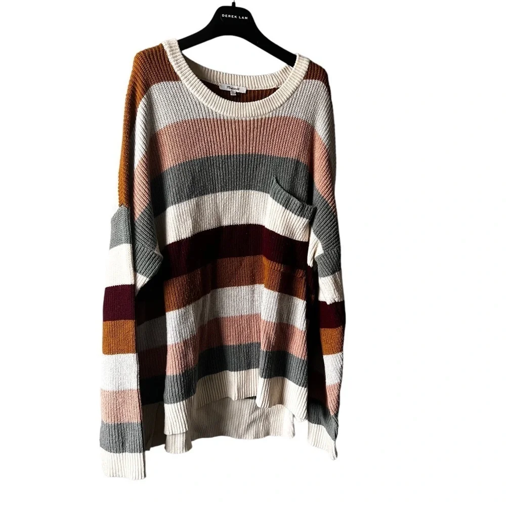 Madewell Thompson Rainbow Stripe Pullover Sweater
